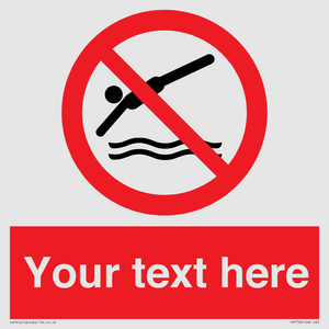 Custom prohibition no diving